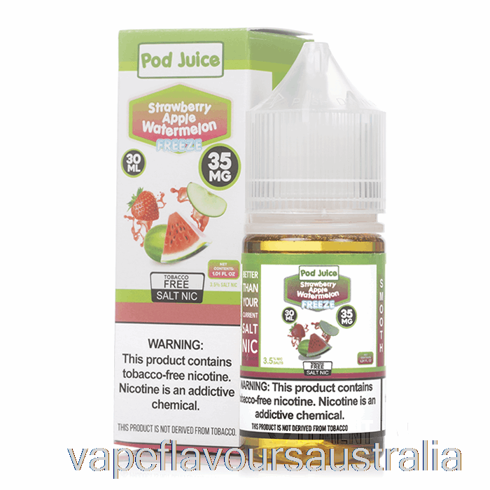 Vape Flavours Australia FREEZE Strawberry Apple Watermelon - Pod Juice - 30mL 55mg